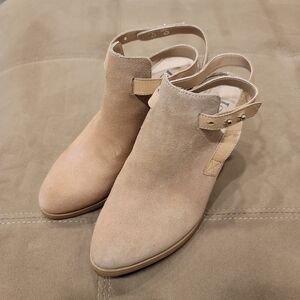 Anthropologie Suede Latigo Jazz Ankle Booties - Sz 7M US
